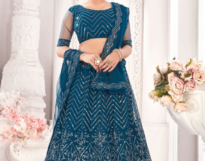 Solid Color Lehengas with Clean Lines