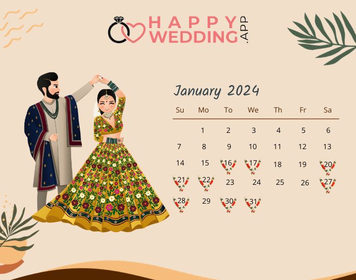 january wedding date 2024