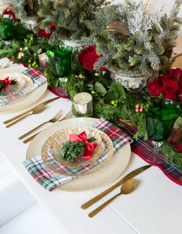 Classic Red and Green Centerpieces