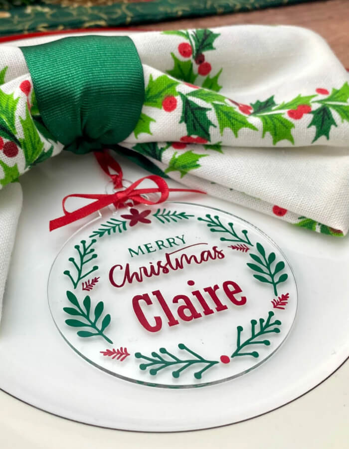 Customized Ornament Place Cards
