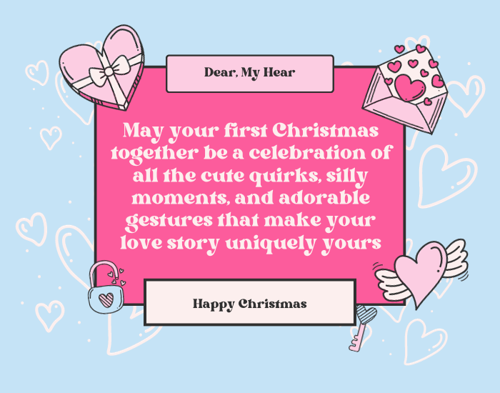 Cute Christmas Wishes to a Newly