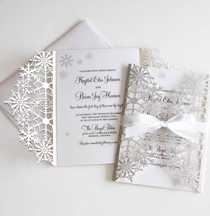 Embellished Paperie Christmas Wedding Invitations