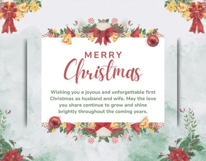 First Christmas wishes to a newly married couple 1