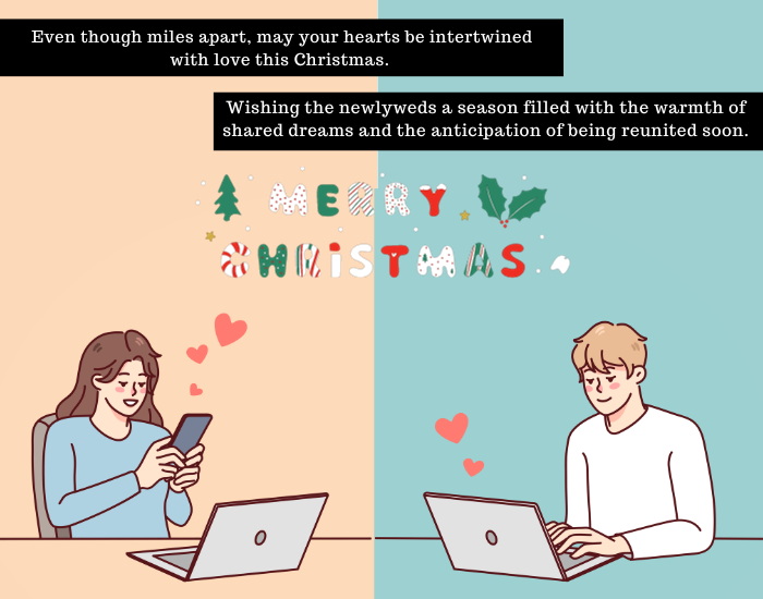 Long-Distance Christmas Wishes to a newly married couple