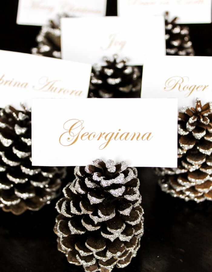 Pinecone Place Card Holders