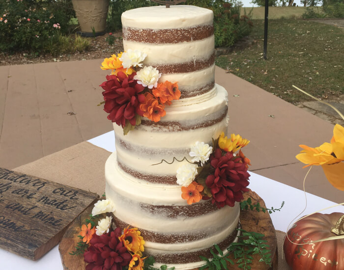 Pumpkin Spice Wedding Cake
