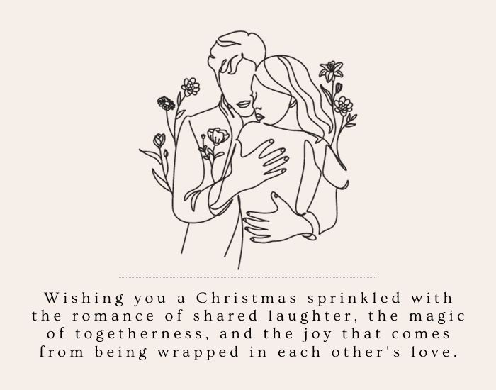 Romantic Christmas Wishes to a Newly Married Couple 4