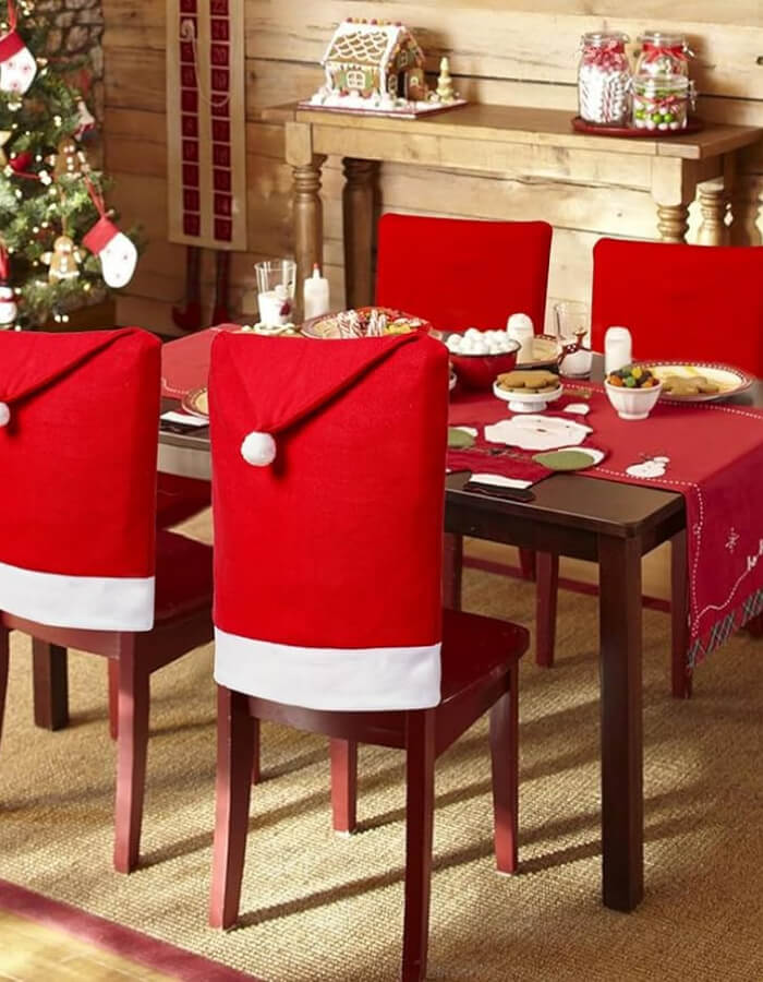 Santa Hat Chair Covers