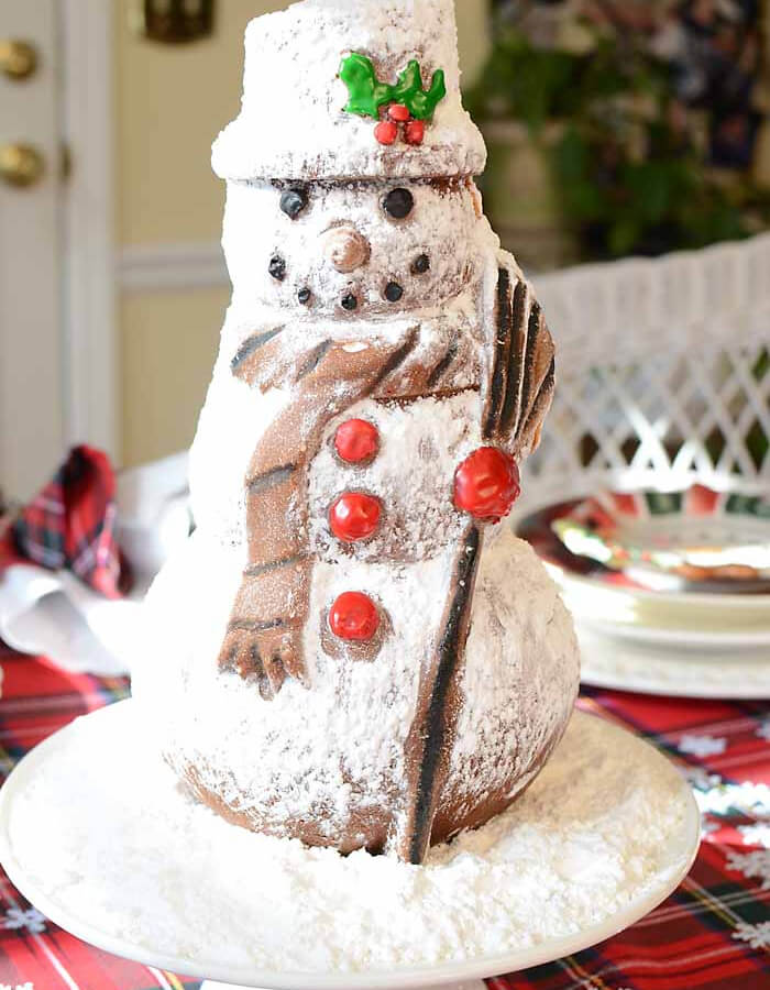 Whimsical Frosty the Snowman Cake