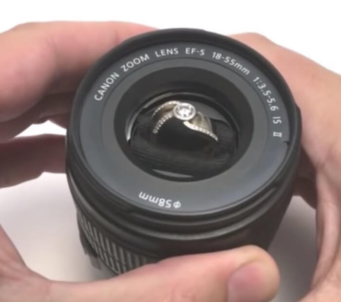 Camera Lens Aperture Inspired Wedding Ring Box 