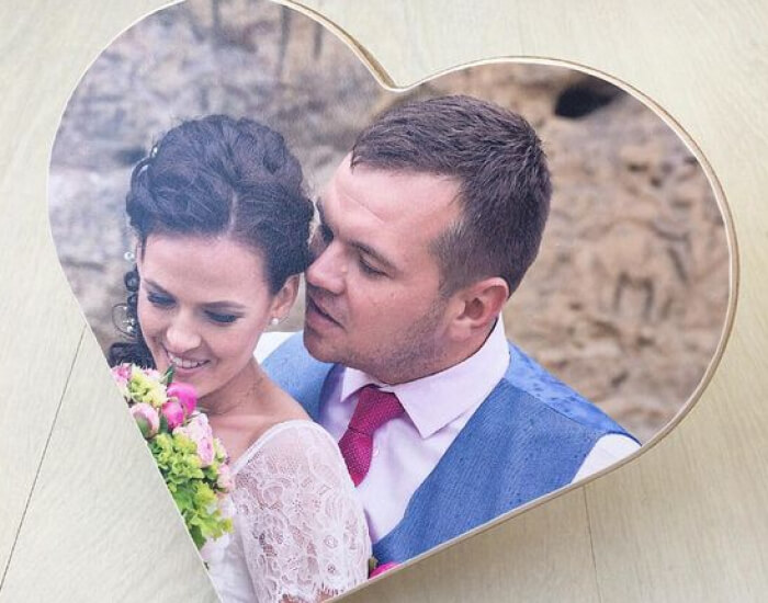 Custom Heart-Shaped Wedding Photo Album