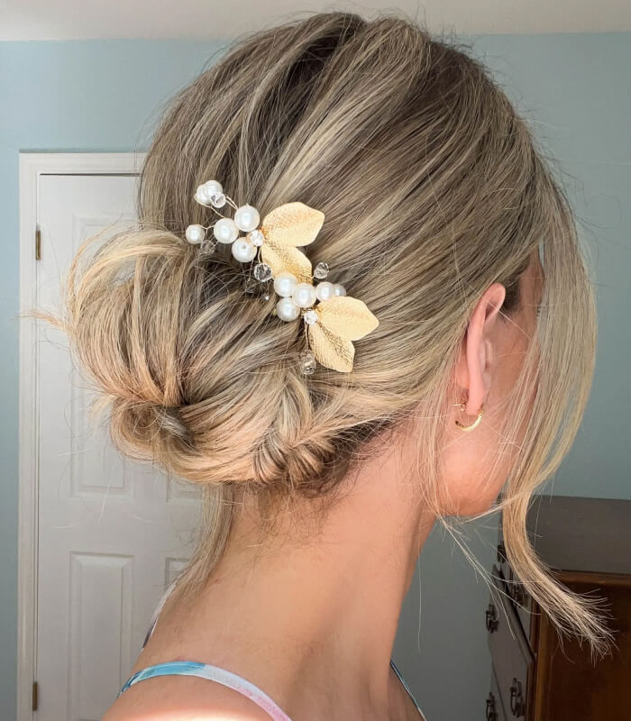 Low Twisted Bun with Graceful Strands