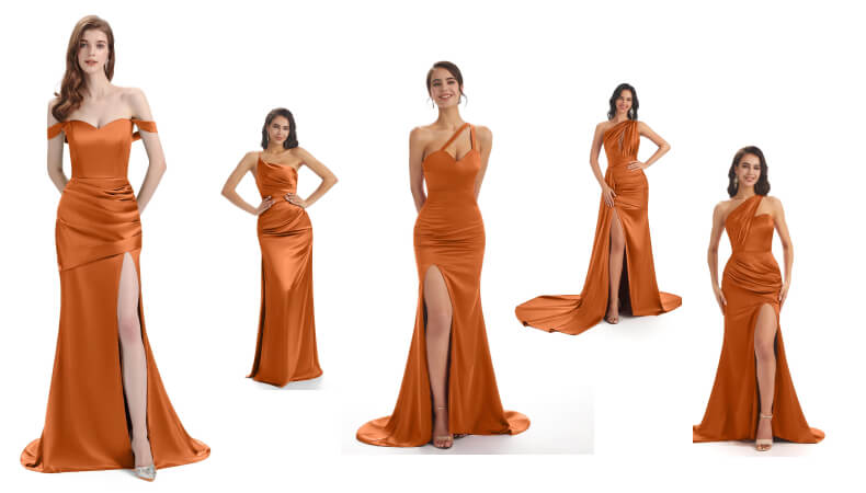 Sparkling Burnt Orange_ A New Choice For Bridesmaids