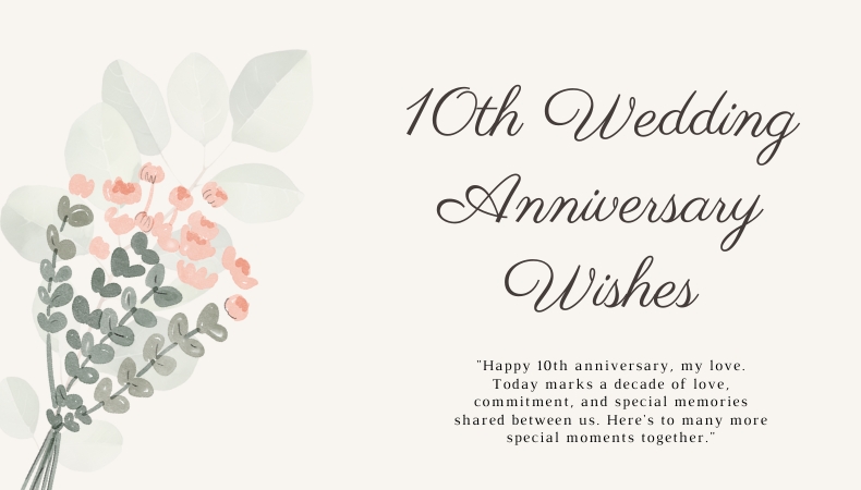 10th Wedding Anniversary Wishes