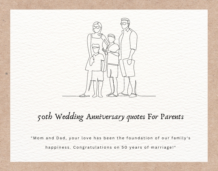 50th Wedding Anniversary quotes For Parents
