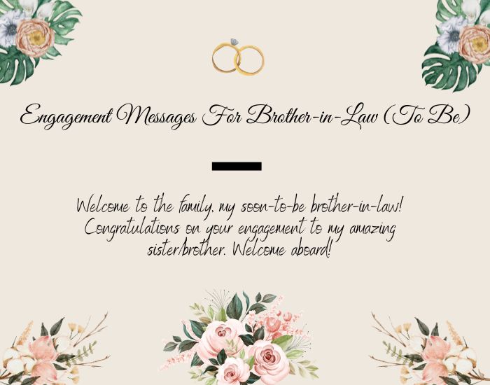 Engagement Messages For Brother-in-Law (To Be)