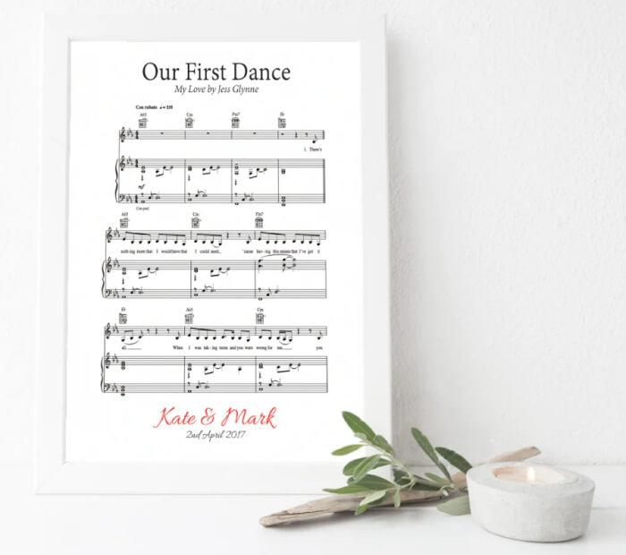 First Dance Sheet Music Print
