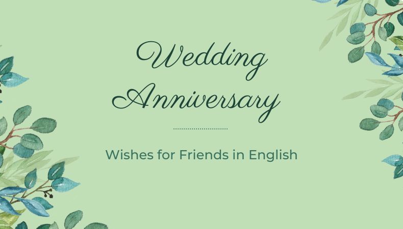 Happy Anniversary Card with green watercolour foliage