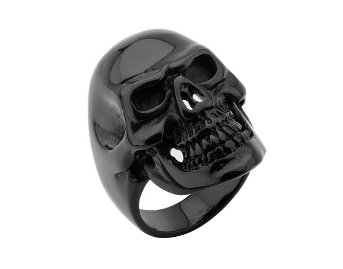 Onyx and Skull Ring