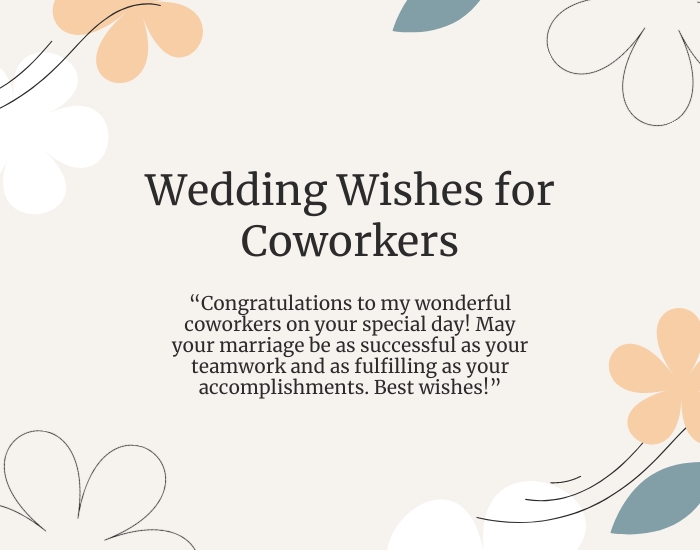 Wedding Wishes for Coworkers