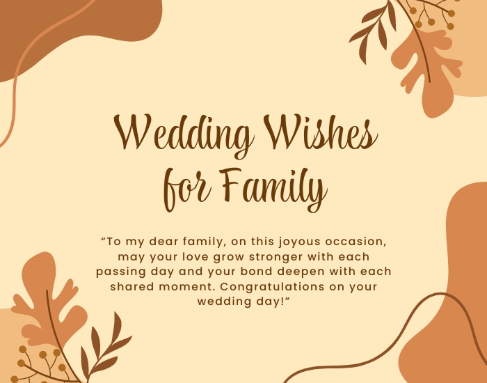 Wedding Wishes for Family