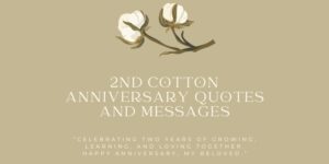 2nd Cotton Anniversary Quotes and Messages