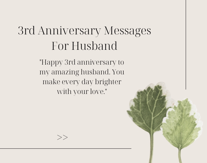 3rd Anniversary Messages For Husband