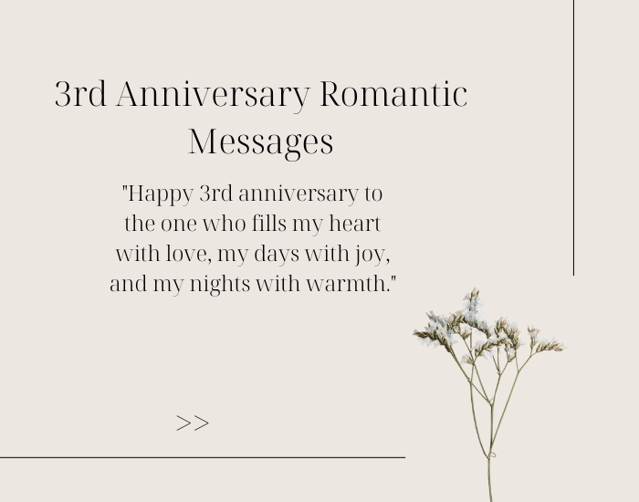 3rd Anniversary Romantic Messages