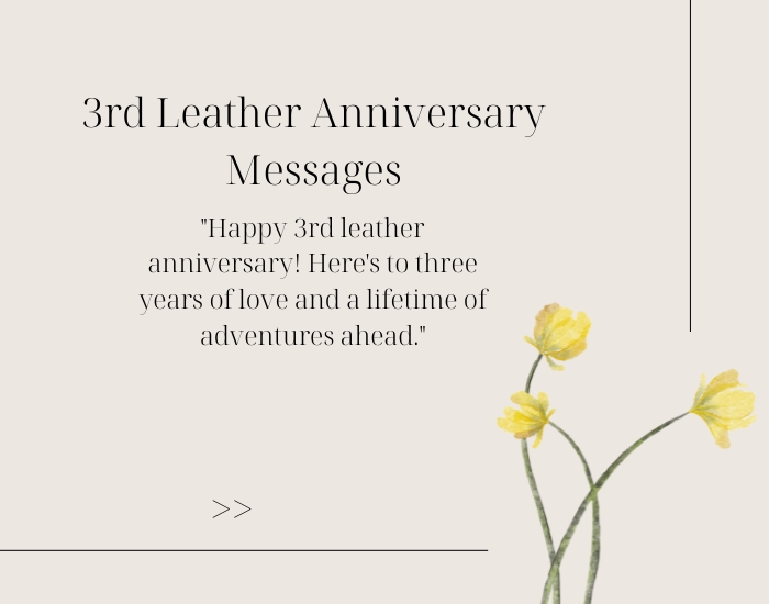 3rd Leather Anniversary Messages