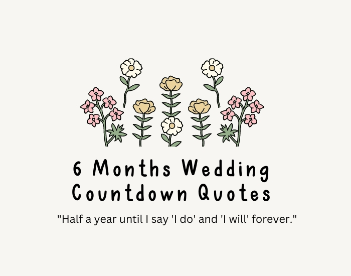 6 Months Wedding Countdown Quotes