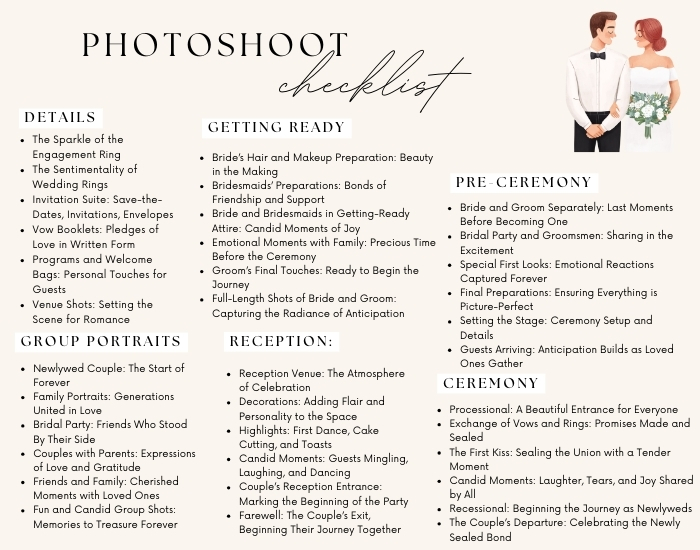 Wedding Photography Checklist