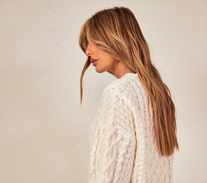 Cream Sweater Knit Dress