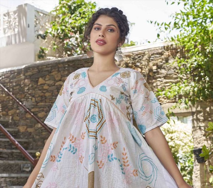 Embroidered Cotton Dress