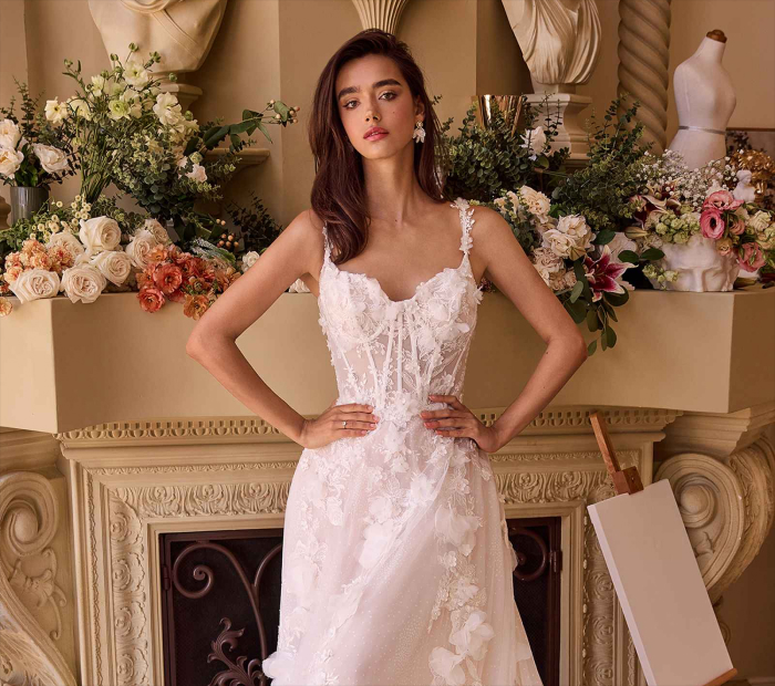 Floral Appliqué Tulle Dress