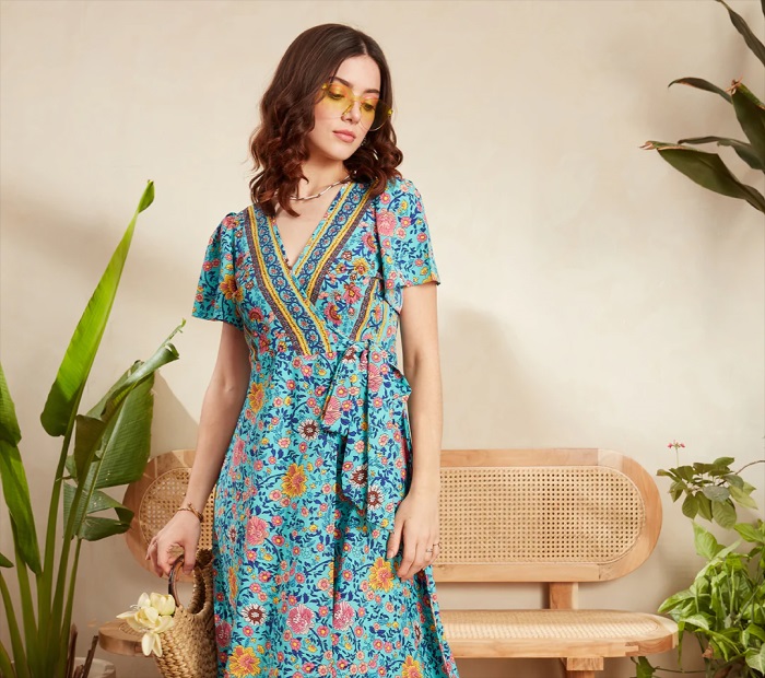 Floral Wrap Dress