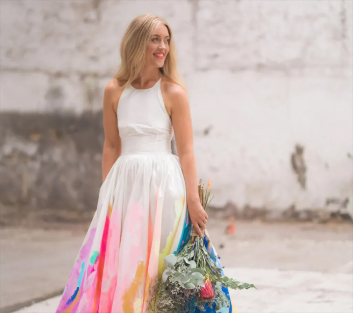 Hand-Dyed Ombre Dress