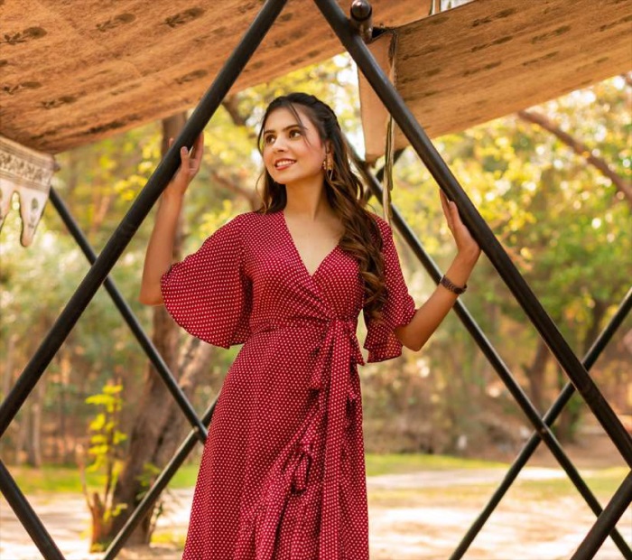Polka Dot Wrap Dress