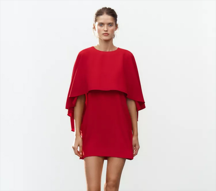 Caped Short Dress