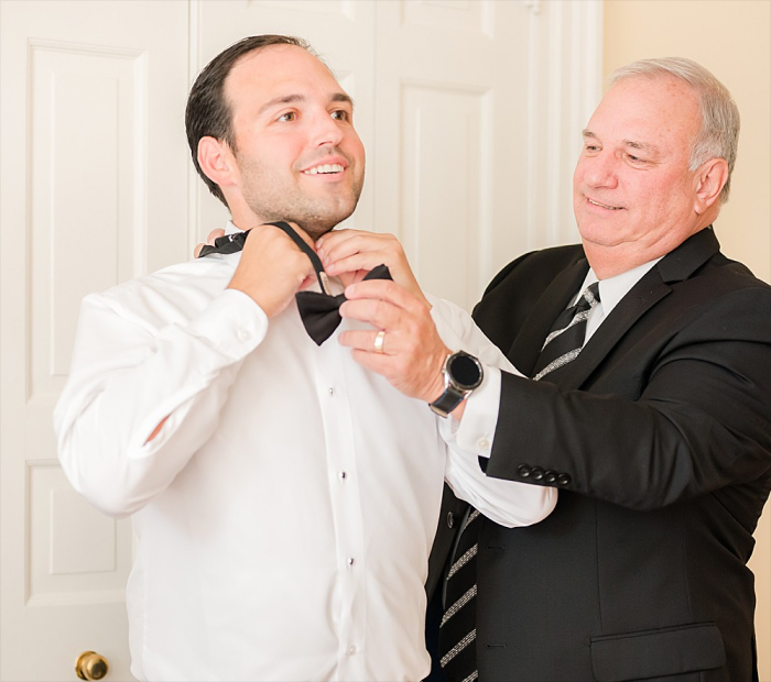 Groom and Father Getting Ready