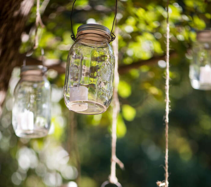 5. Hanging Mason Jars