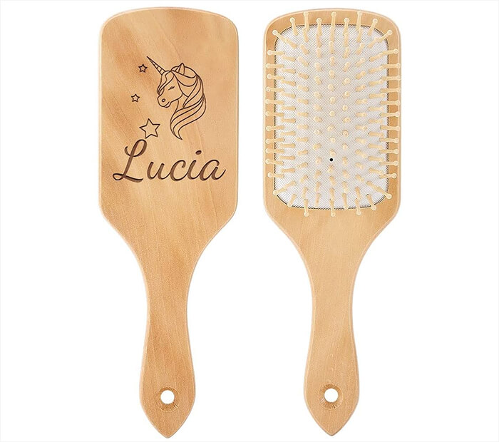 Engraved Compact Hairbrush