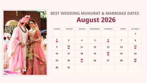 Best Wedding Muhurat in August 2026 with Date Time - Happy Wedding App Best Wedding Muhurat in August 2026 with Date & Time