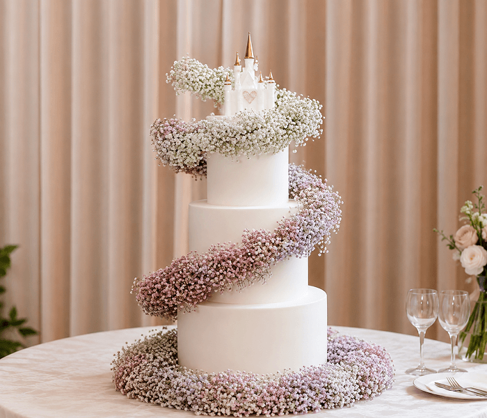 Floating Pearl Cascading Wedding Cake - Happy Wedding App Floating Pearl Cascading Wedding Cake