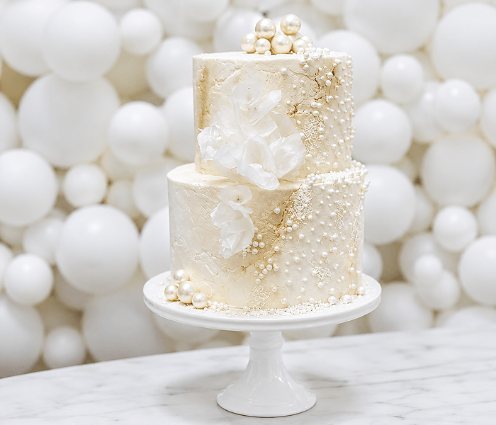 Gold and Pearl Luxury Wedding Cake - Happy Wedding App Gold and Pearl Luxury Wedding Cake