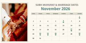 Marriage Dates in November 2026 Shubh Muhurat