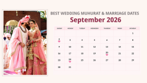 Marriage Muhurat September 2026 | Shubh Vivah Dates & Timings