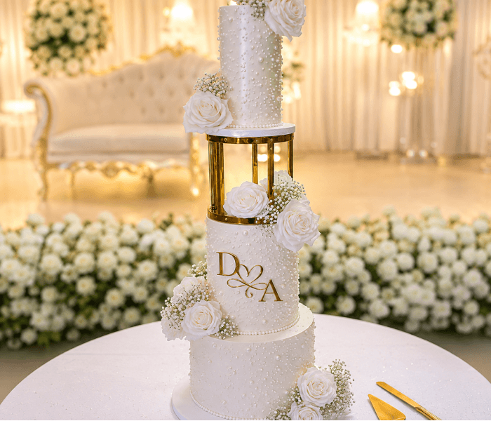 Modern Textured Pearl Wedding Cake - Happy Wedding App Modern Textured Pearl Wedding Cake