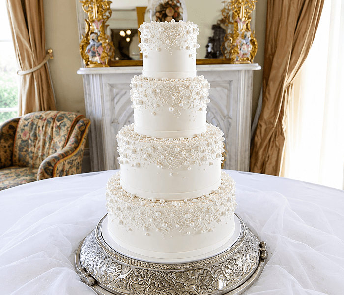 Rustic Wedding Cake Style with Pearls - Happy Wedding App Rustic-Wedding-Cake-Style-with-Pearls