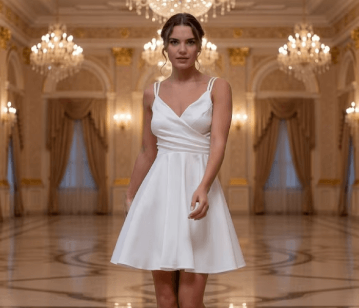 A Short White Dress - Happy Wedding App A Short White Dress