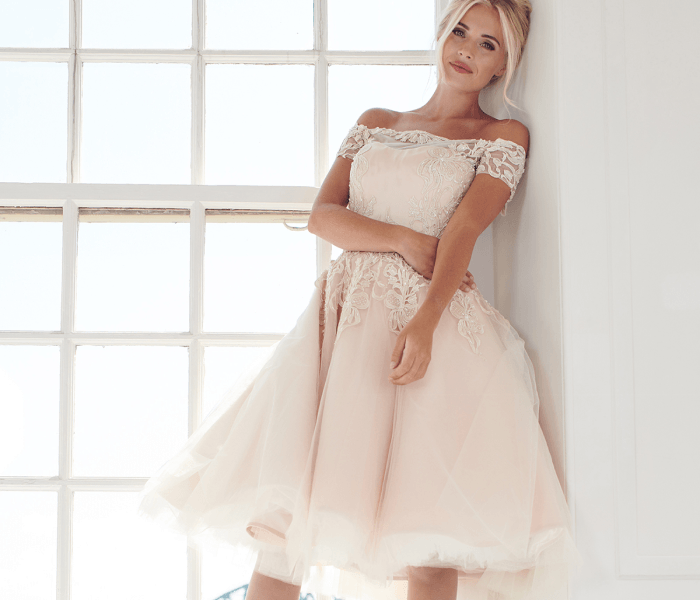 Ivory Lace Overlay Dress